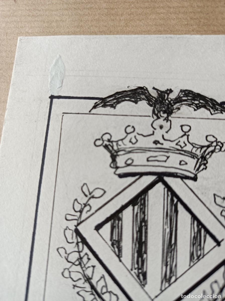 Arte: BOCETO ORIGINAL EXLIBRIS ANDR&Eacute;S REIG RUIZ - Foto 4