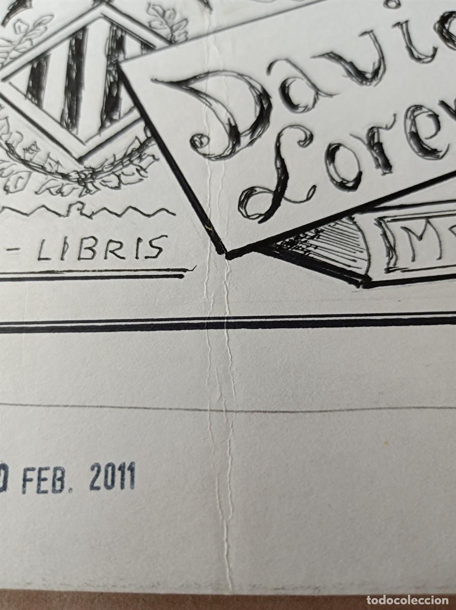 Arte: BOCETO ORIGINAL EXLIBRIS DAVID LORENTE - Foto 2