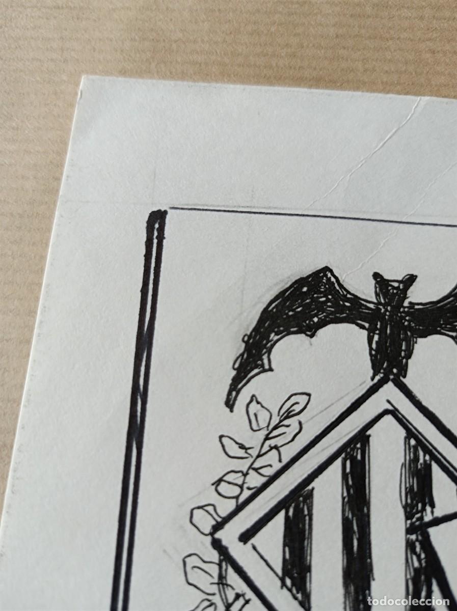 Arte: BOCETO ORIGINAL EXLIBRIS DAVID LORENTE - Foto 5