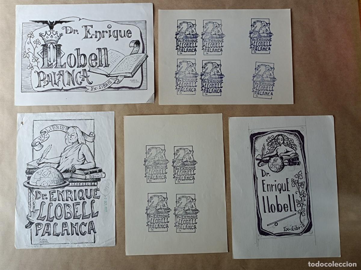 Arte: BOCETO ORIGINAL EXLIBRIS ENRIQUE LLOBELL - Foto 1