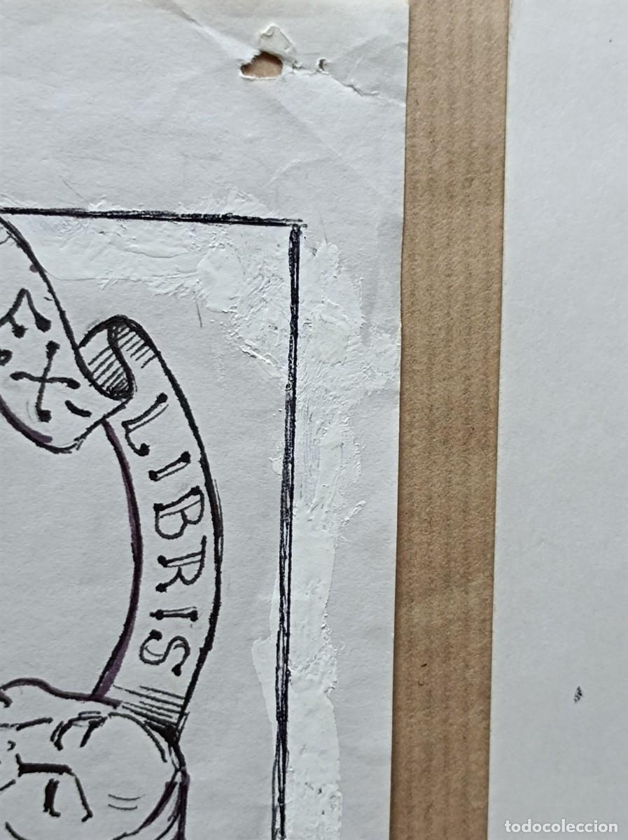 Arte: BOCETO ORIGINAL EXLIBRIS ENRIQUE LLOBELL - Foto 6