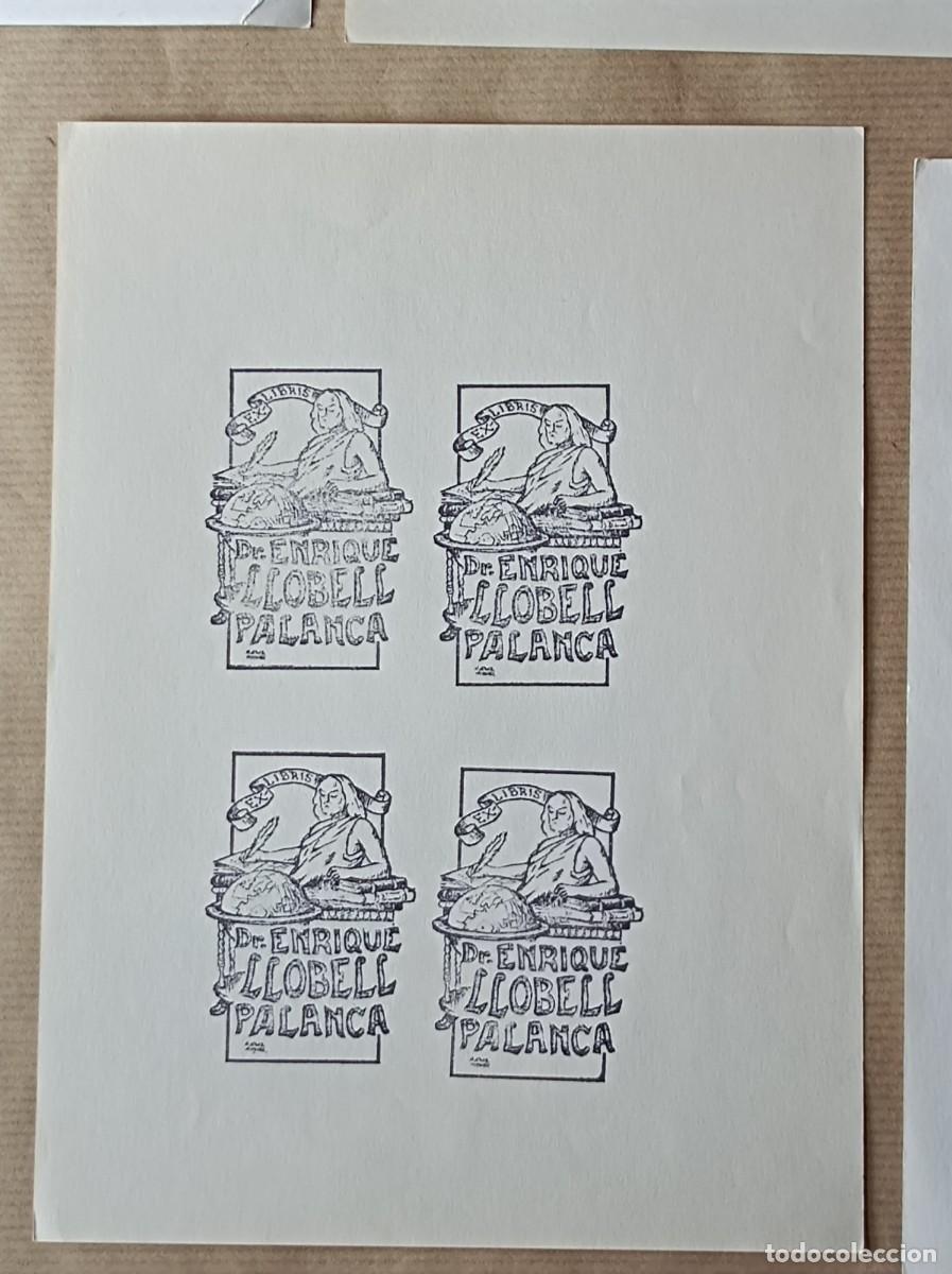 Arte: BOCETO ORIGINAL EXLIBRIS ENRIQUE LLOBELL - Foto 9