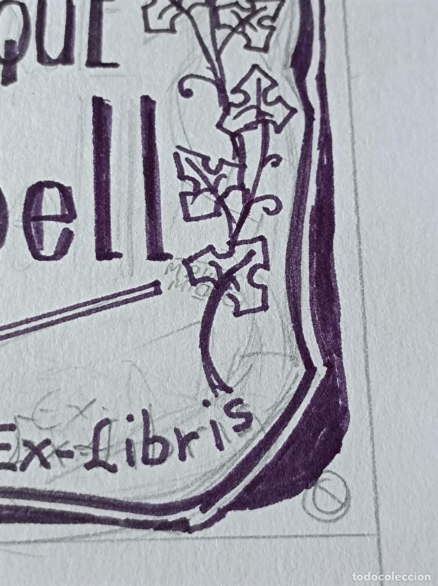 Arte: BOCETO ORIGINAL EXLIBRIS ENRIQUE LLOBELL - Foto 11