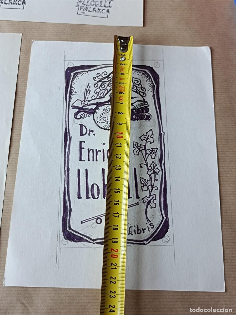 Arte: BOCETO ORIGINAL EXLIBRIS ENRIQUE LLOBELL - Foto 12