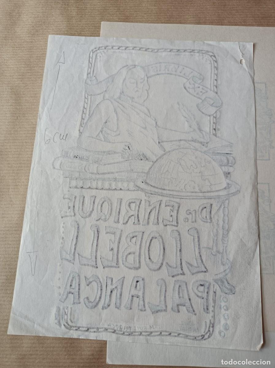Arte: BOCETO ORIGINAL EXLIBRIS ENRIQUE LLOBELL - Foto 14