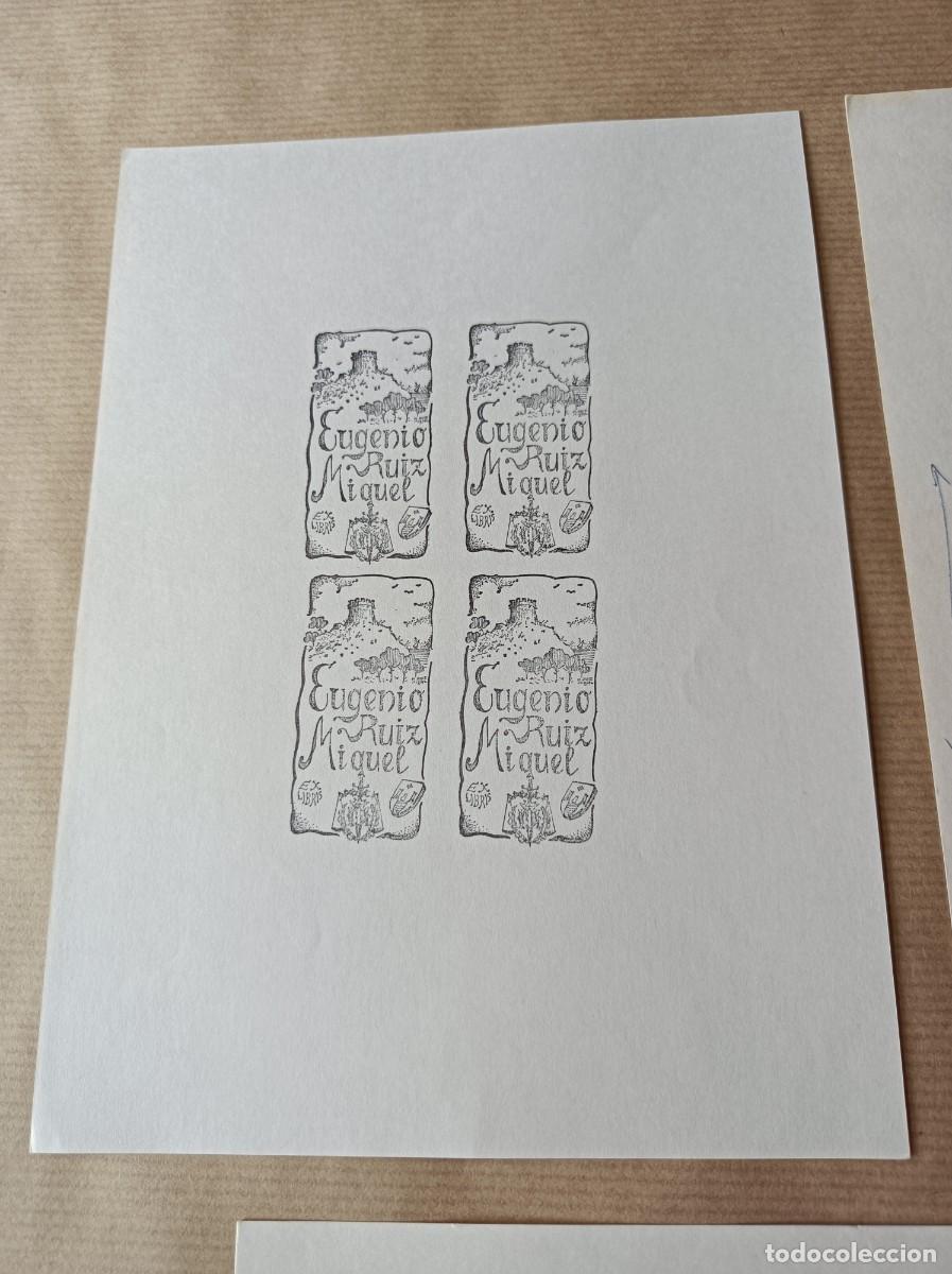 Arte: BOCETO ORIGINAL EXLIBRIS EUGENIO RUIZ MIQUEL - Foto 4