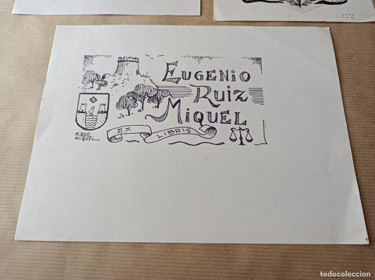 Arte: BOCETO ORIGINAL EXLIBRIS EUGENIO RUIZ MIQUEL - Foto 5