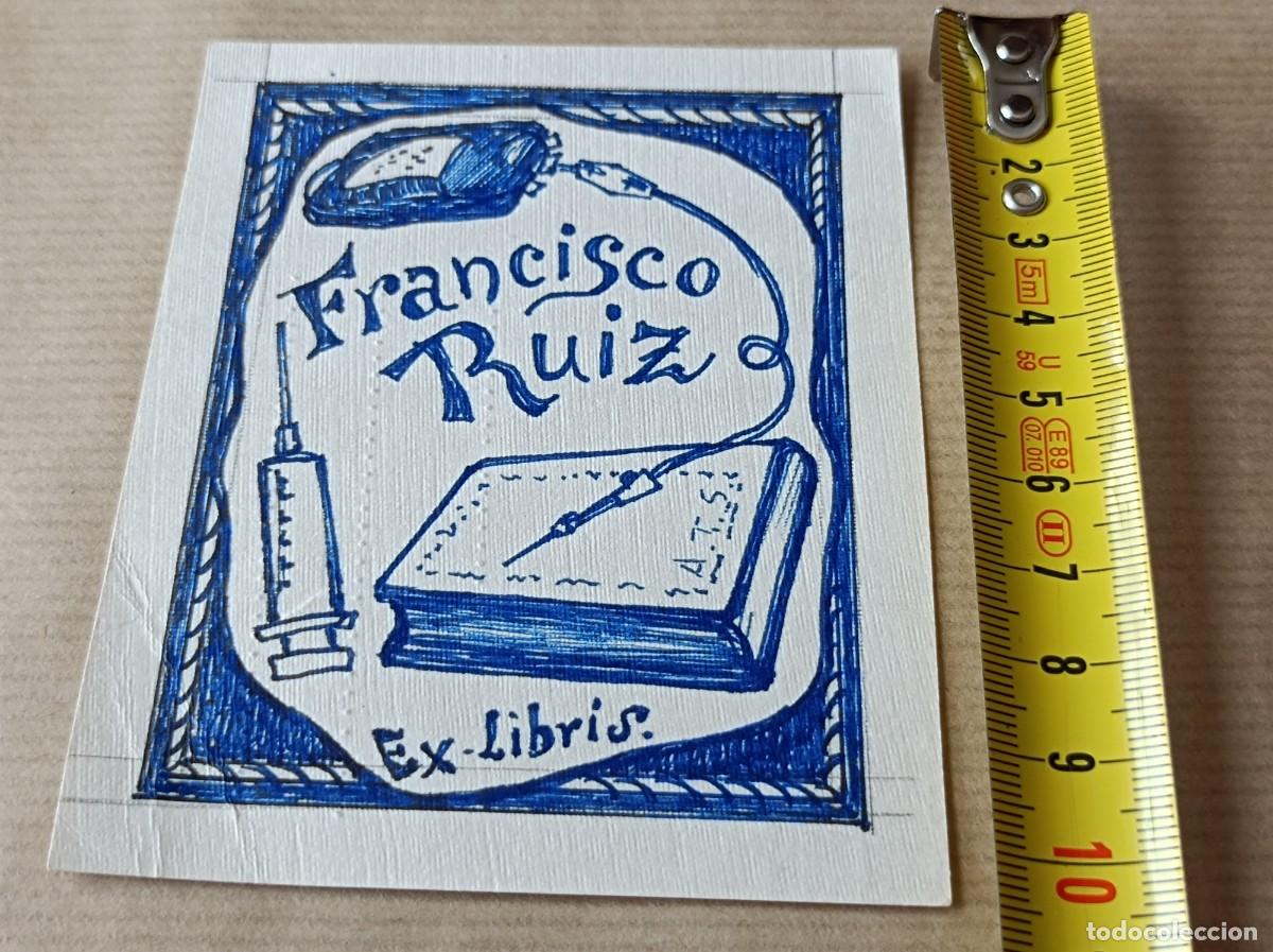 Arte: BOCETO ORIGINAL EXLIBRIS FRANCISCO RUIZ - Foto 3