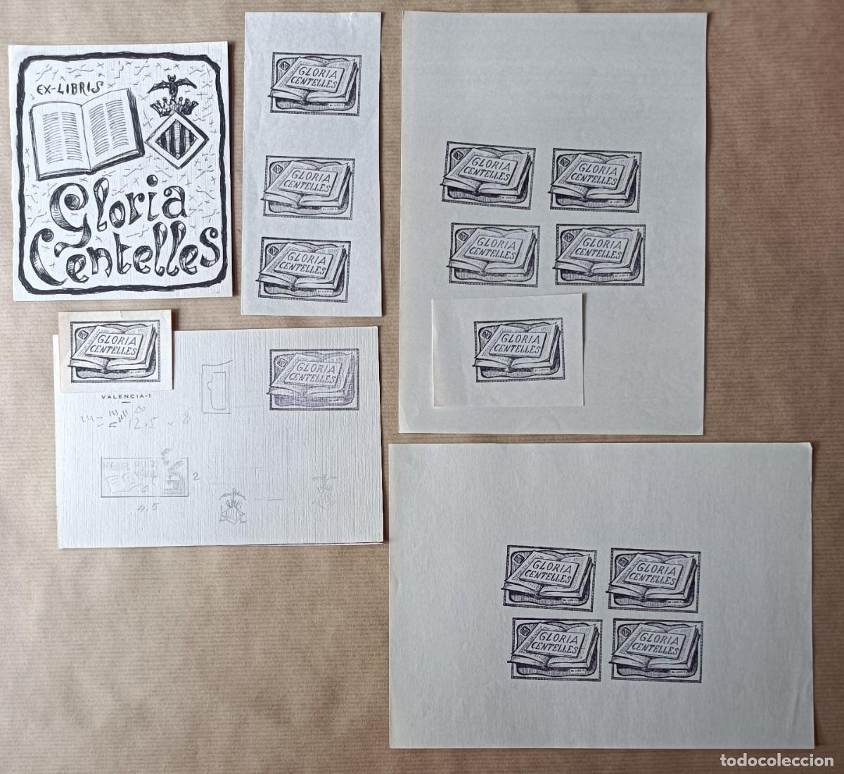 Arte: BOCETO ORIGINAL EXLIBRIS GLORIA CENTELLES - Foto 1