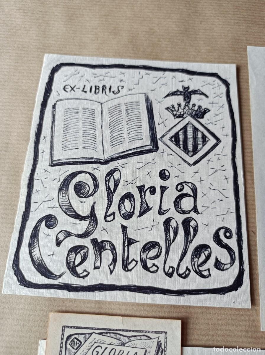 Arte: BOCETO ORIGINAL EXLIBRIS GLORIA CENTELLES - Foto 2