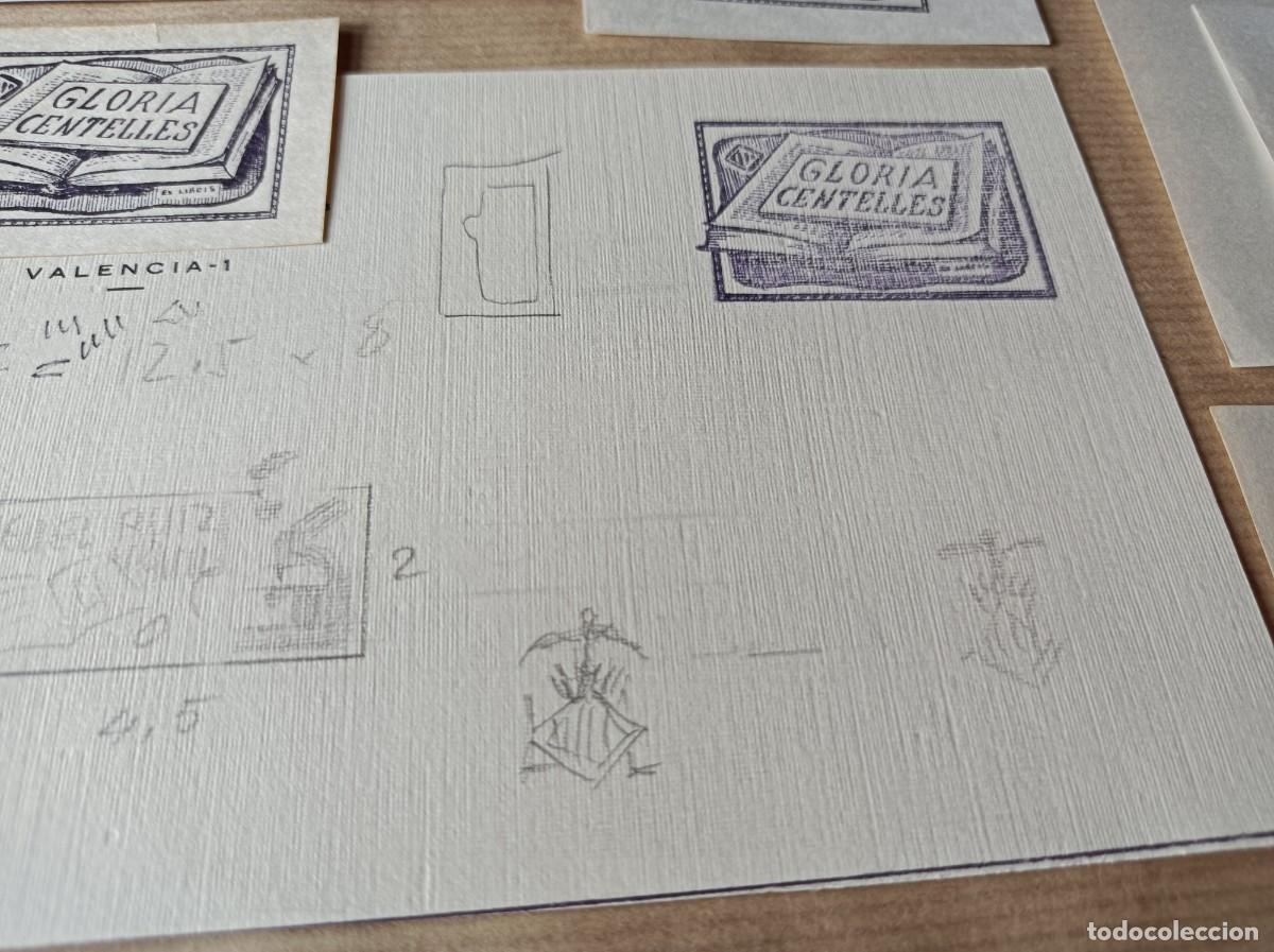 Arte: BOCETO ORIGINAL EXLIBRIS GLORIA CENTELLES - Foto 3