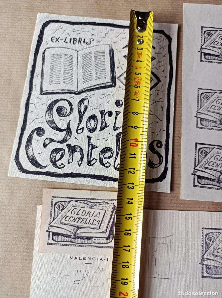 Arte: BOCETO ORIGINAL EXLIBRIS GLORIA CENTELLES - Foto 5