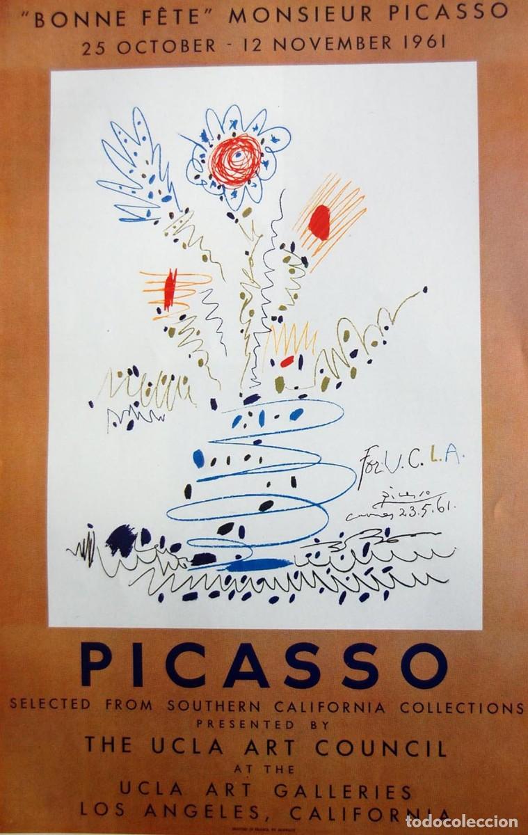 Arte: PABLO PICASSO - Posters 1957. 36 x 26 cm - Foto 1