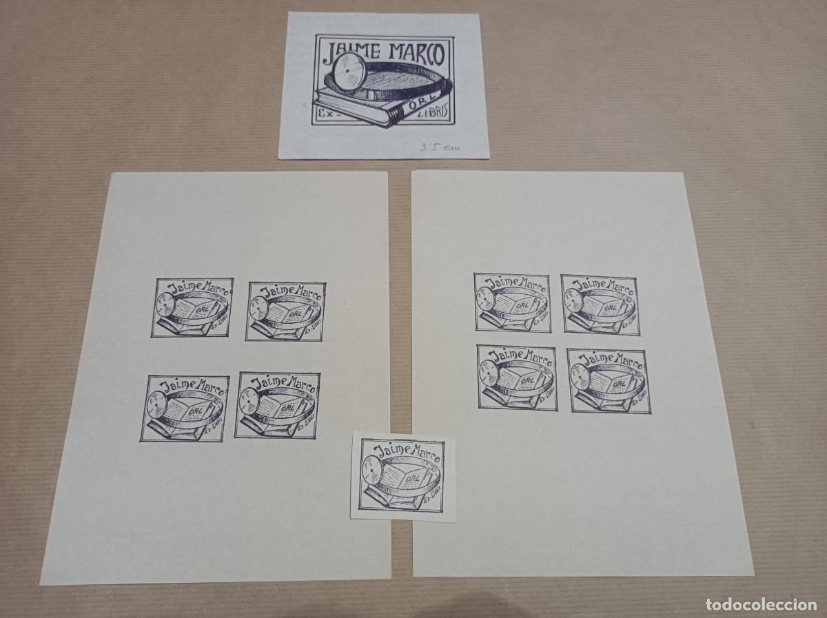 Arte: BOCETO ORIGINAL EXLIBRIS JAIME MARCO EX LIBRIS - Foto 1