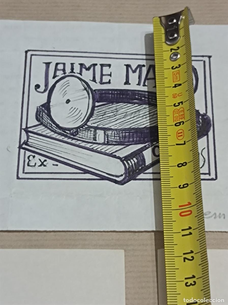 Arte: BOCETO ORIGINAL EXLIBRIS JAIME MARCO EX LIBRIS - Foto 3