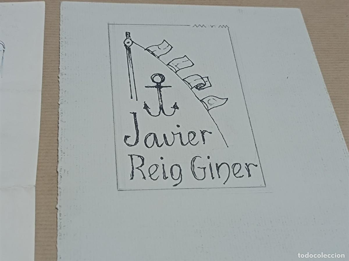Arte: BOCETO ORIGINAL EXLIBRIS EX LIBRIS - Foto 3