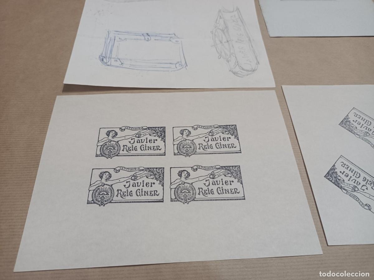 Arte: BOCETO ORIGINAL EXLIBRIS EX LIBRIS - Foto 4