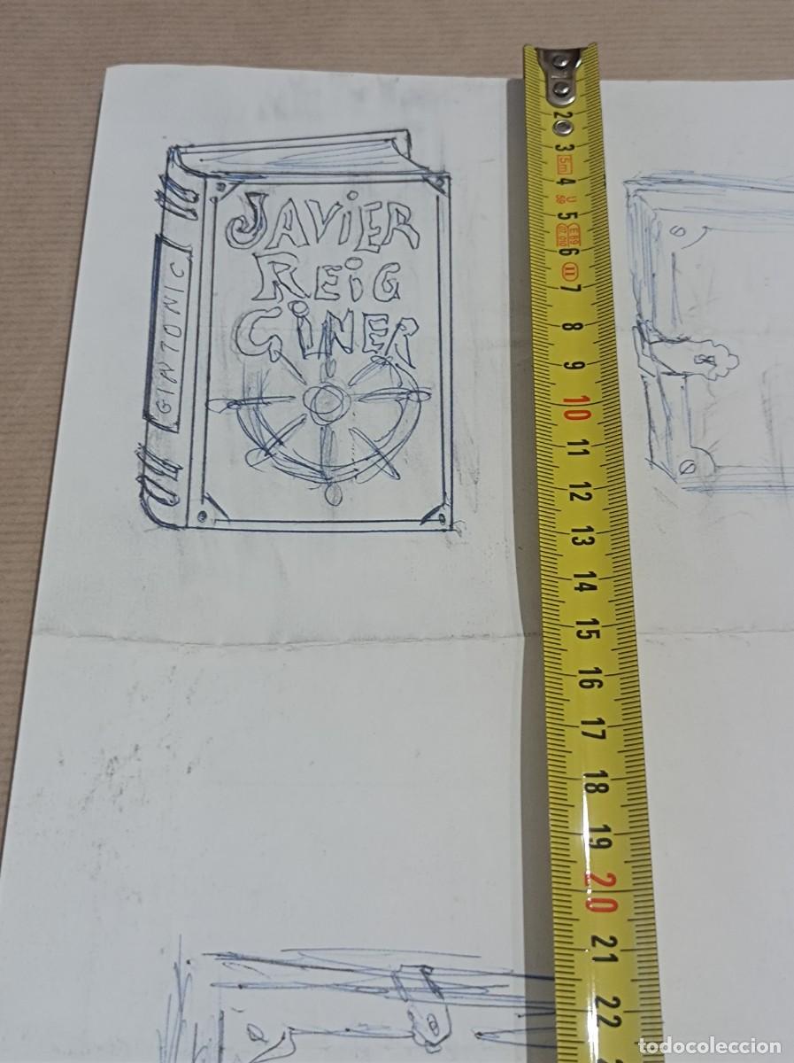 Arte: BOCETO ORIGINAL EXLIBRIS EX LIBRIS - Foto 5