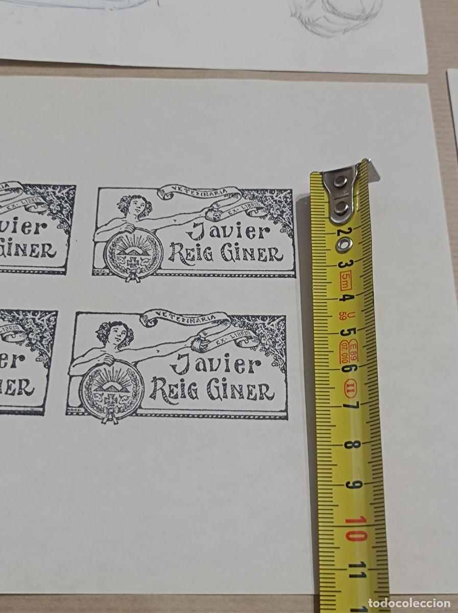 Arte: BOCETO ORIGINAL EXLIBRIS EX LIBRIS - Foto 6