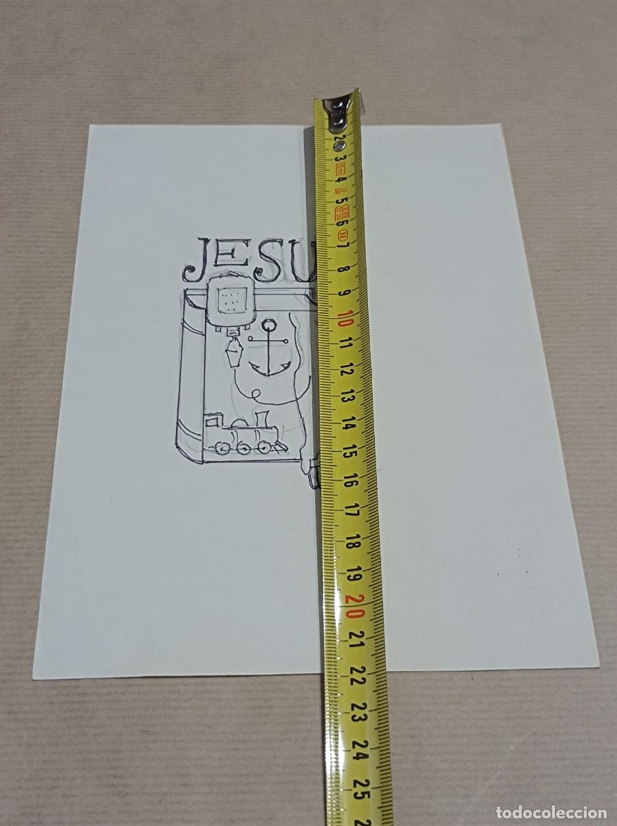Arte: BOCETO ORIGINAL EXLIBRIS EX LIBRIS - Foto 4