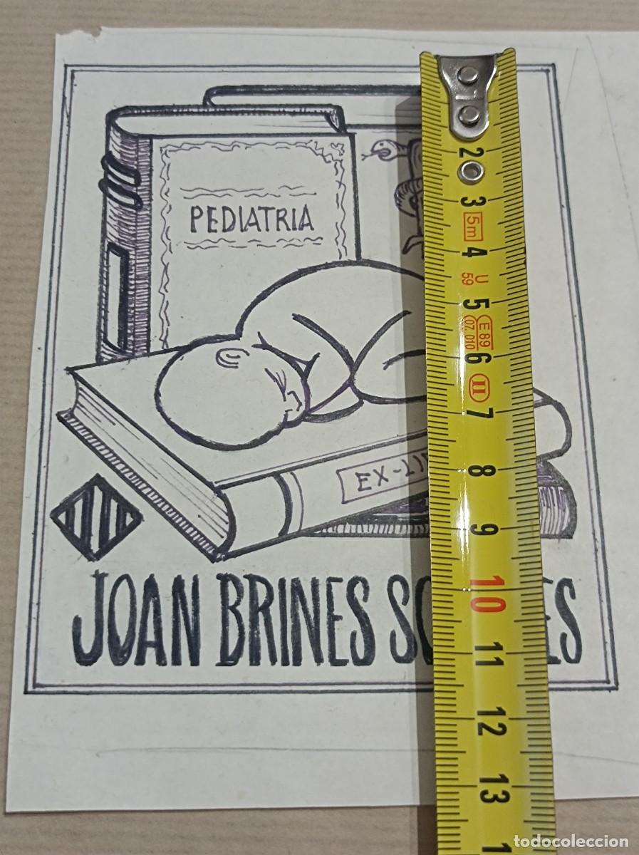 Arte: BOCETO ORIGINAL EXLIBRIS EX LIBRIS - Foto 2