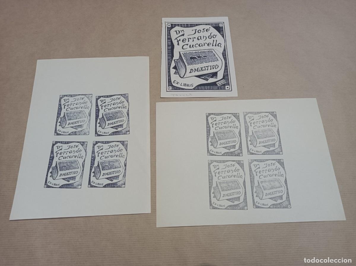 Arte: BOCETO ORIGINAL EXLIBRIS EX LIBRIS - Foto 1