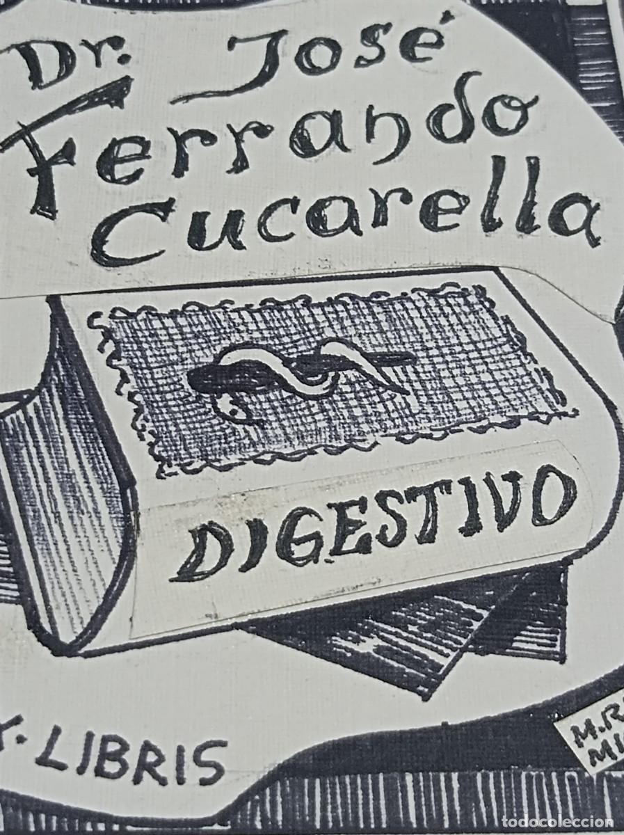Arte: BOCETO ORIGINAL EXLIBRIS EX LIBRIS - Foto 3
