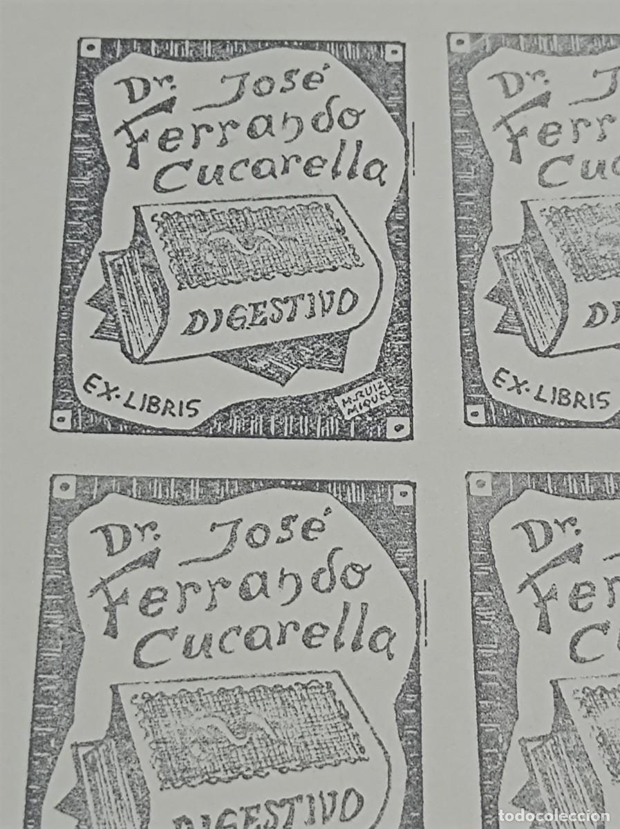 Arte: BOCETO ORIGINAL EXLIBRIS EX LIBRIS - Foto 4