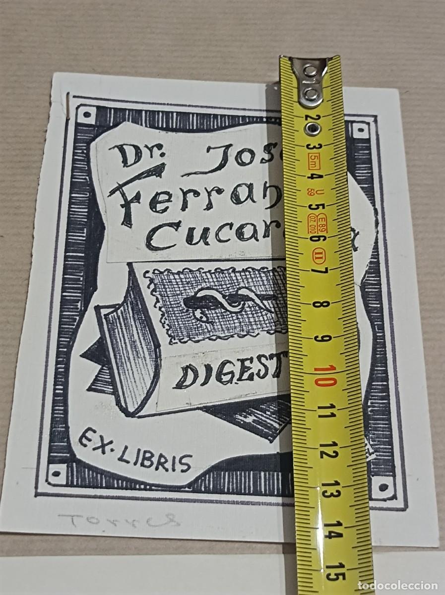 Arte: BOCETO ORIGINAL EXLIBRIS EX LIBRIS - Foto 5