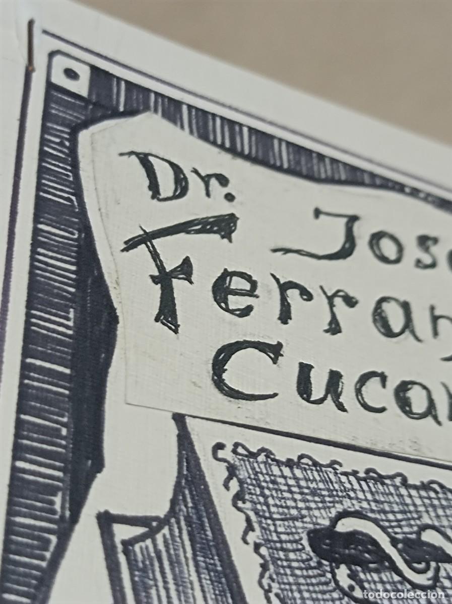 Arte: BOCETO ORIGINAL EXLIBRIS EX LIBRIS - Foto 9
