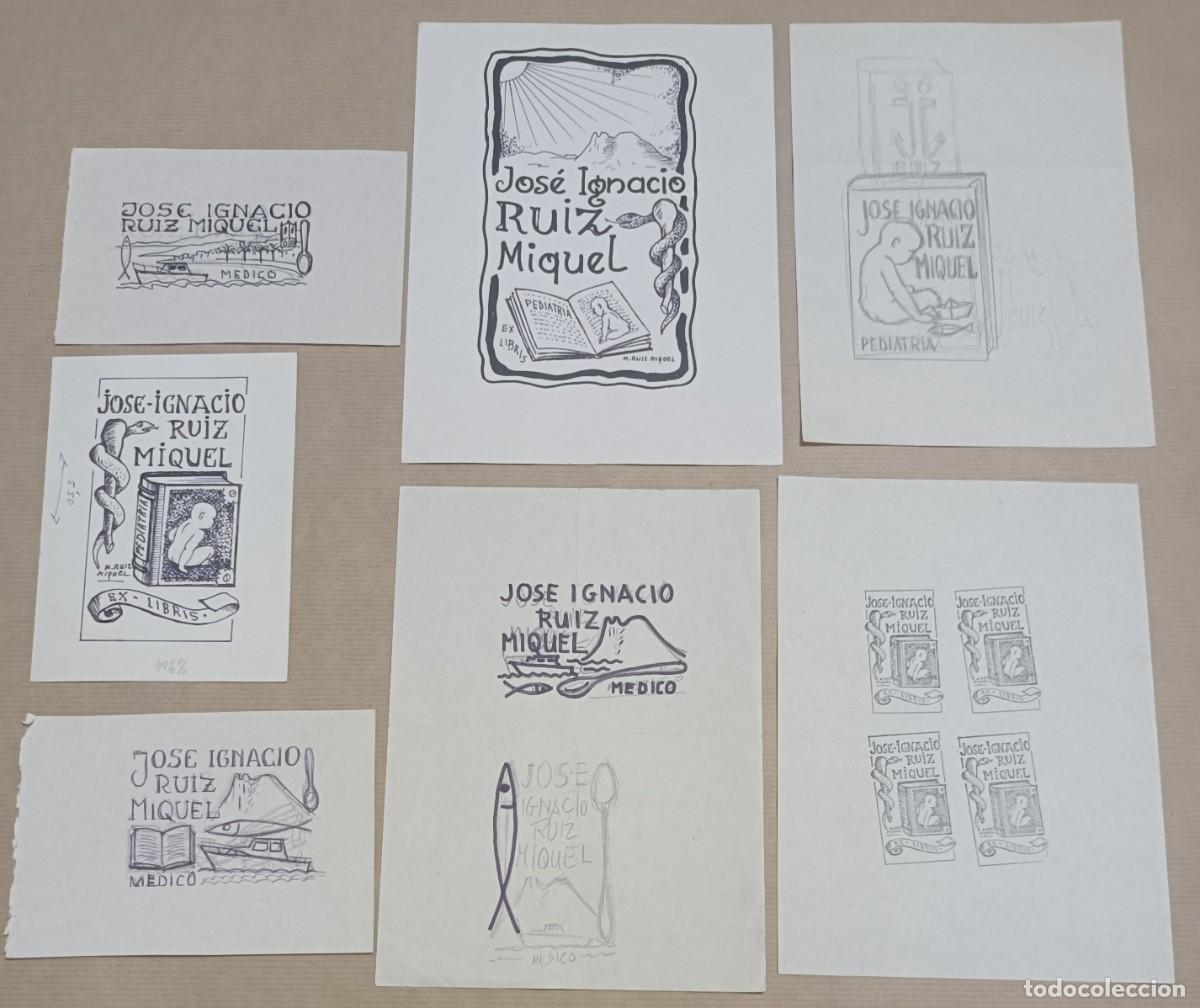 Arte: BOCETO ORIGINAL EXLIBRIS EX LIBRIS - Foto 1