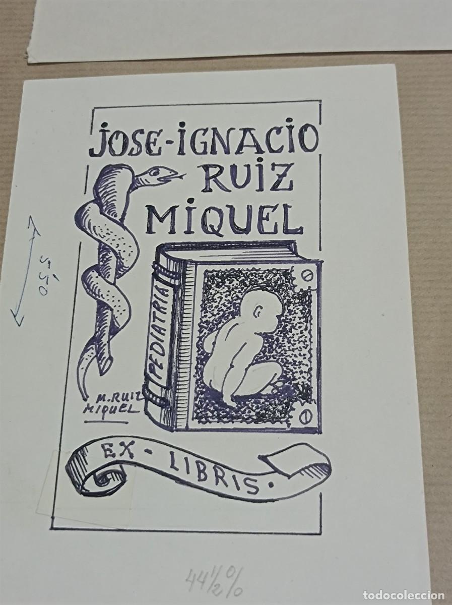 Arte: BOCETO ORIGINAL EXLIBRIS EX LIBRIS - Foto 5