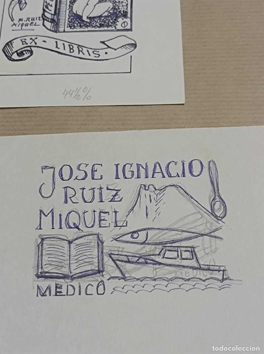 Arte: BOCETO ORIGINAL EXLIBRIS EX LIBRIS - Foto 6
