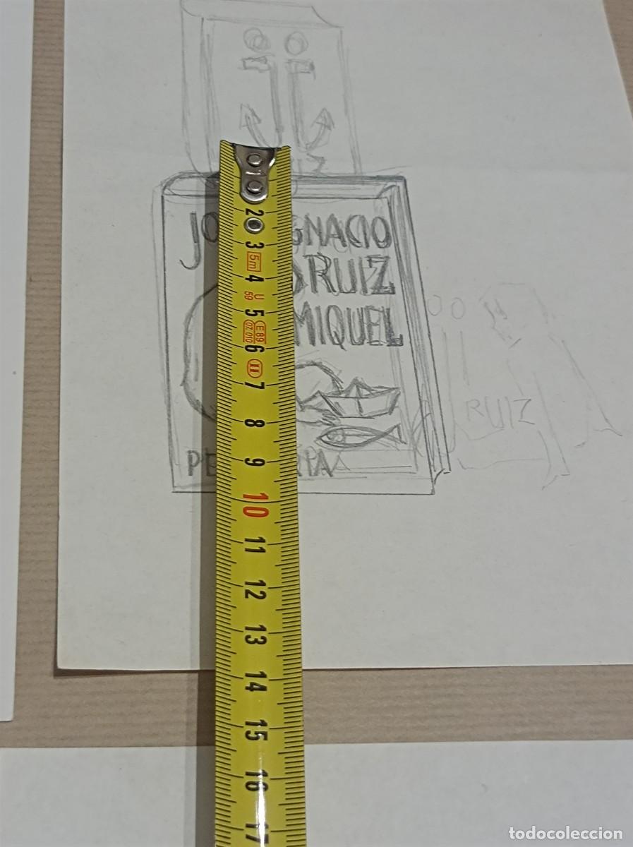 Arte: BOCETO ORIGINAL EXLIBRIS EX LIBRIS - Foto 10