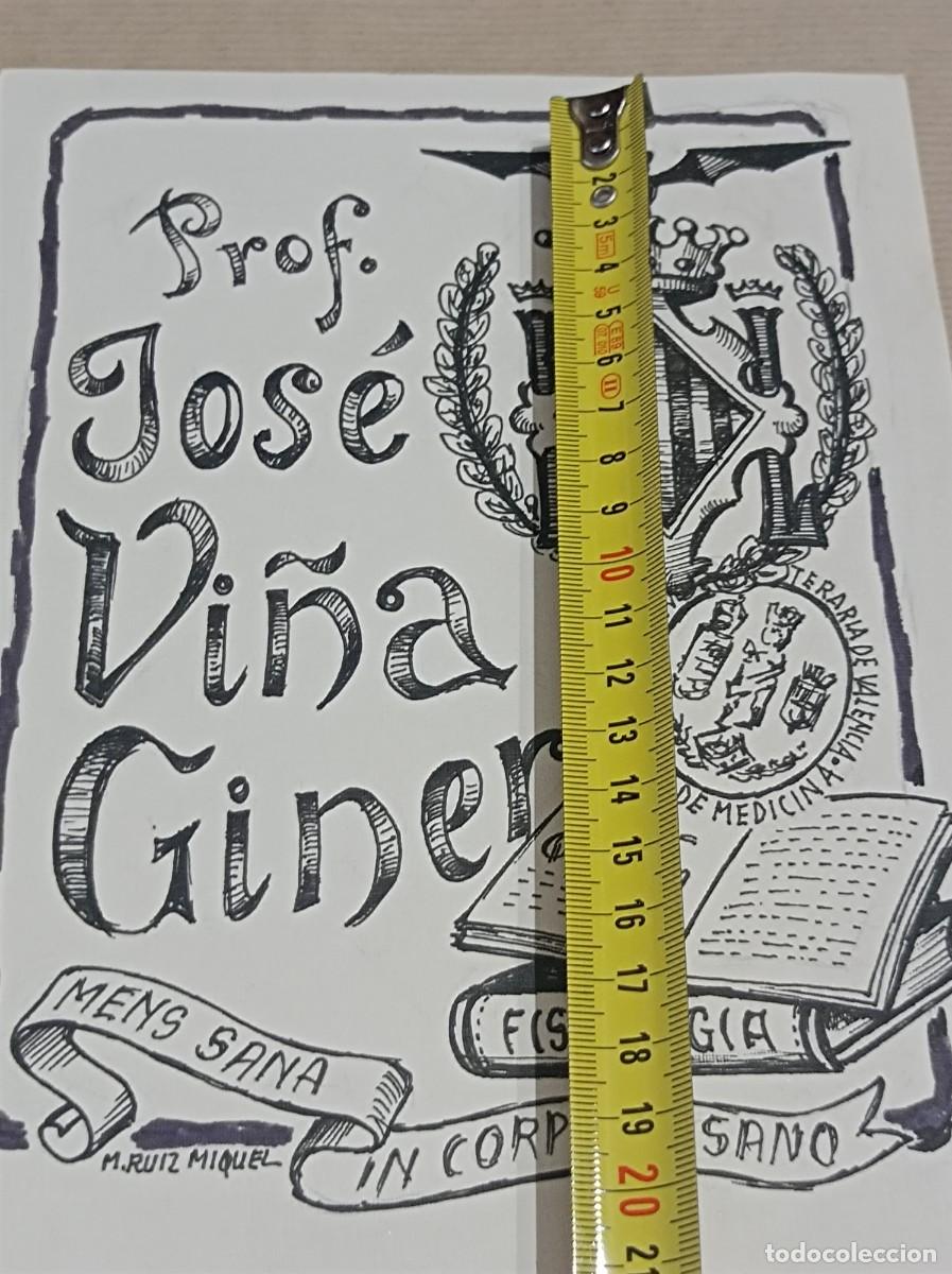 Arte: BOCETO ORIGINAL EXLIBRIS EX LIBRIS - Foto 7