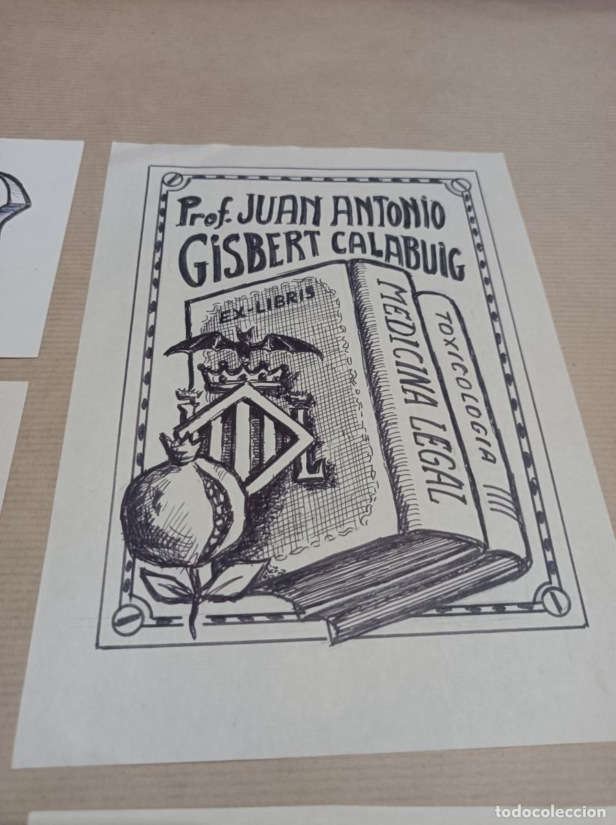 Arte: BOCETO ORIGINAL EXLIBRIS EX LIBRIS - Foto 2