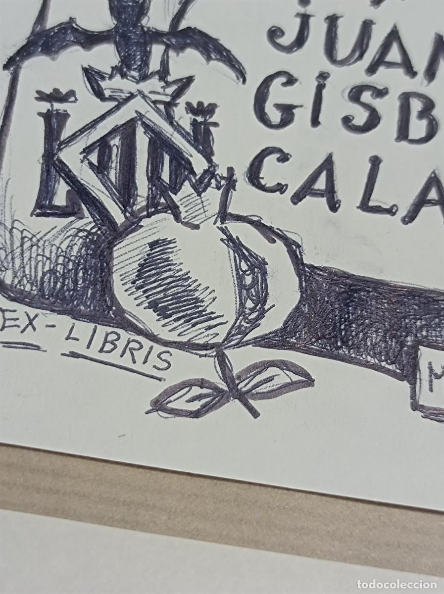 Arte: BOCETO ORIGINAL EXLIBRIS EX LIBRIS - Foto 6