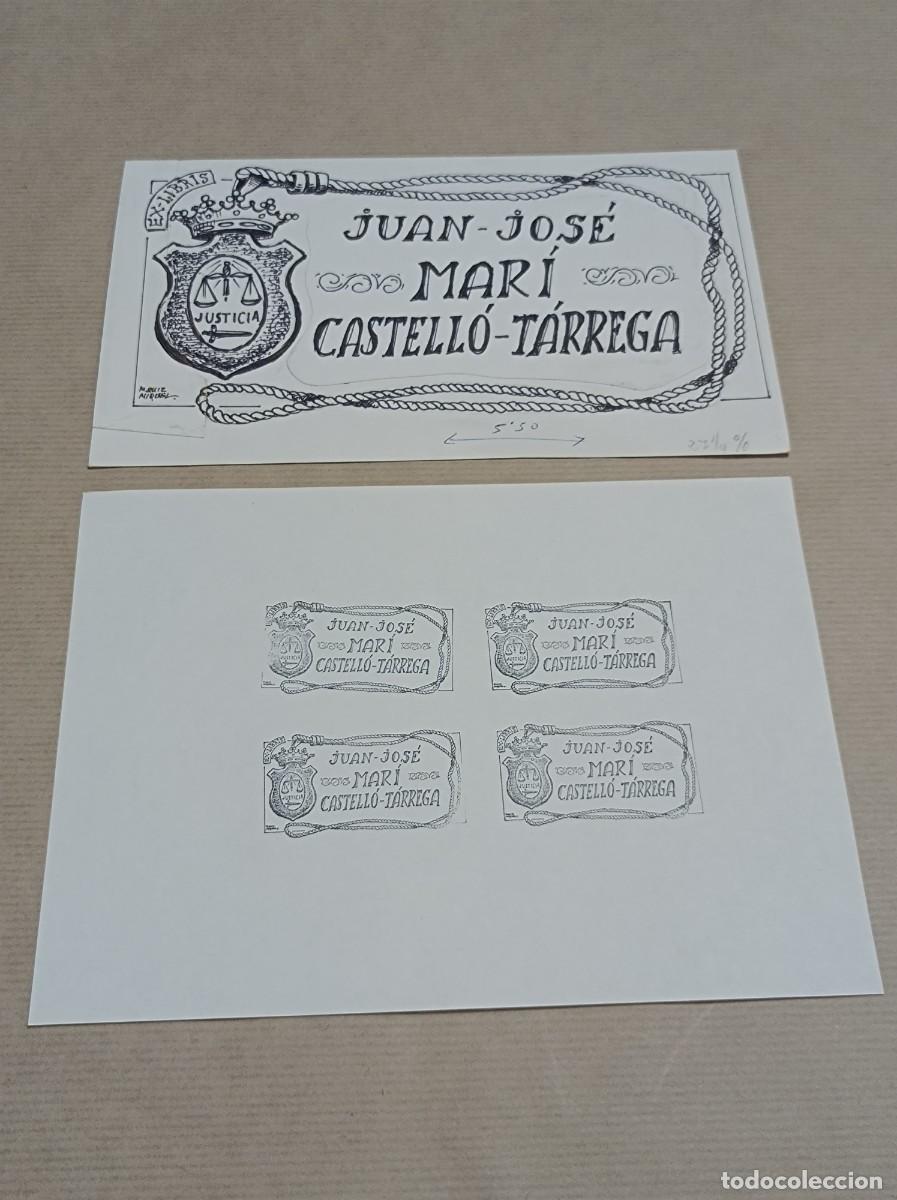 Arte: BOCETO ORIGINAL EXLIBRIS EX LIBRIS - Foto 1