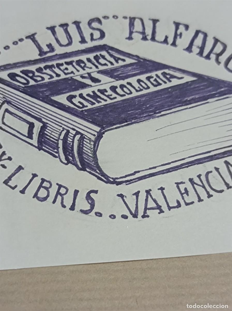 Arte: BOCETO ORIGINAL EXLIBRIS EX LIBRIS - Foto 4