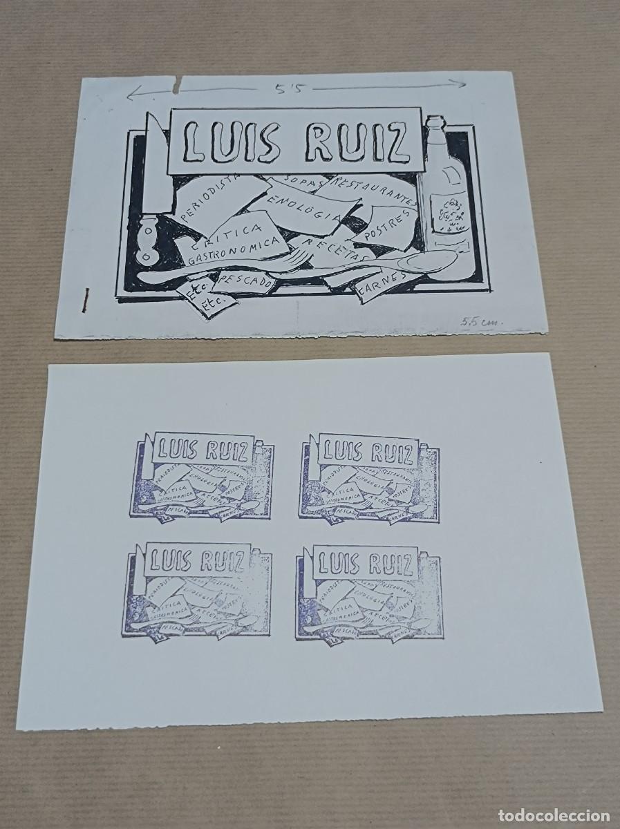 Arte: BOCETO ORIGINAL EXLIBRIS EX LIBRIS - Foto 1