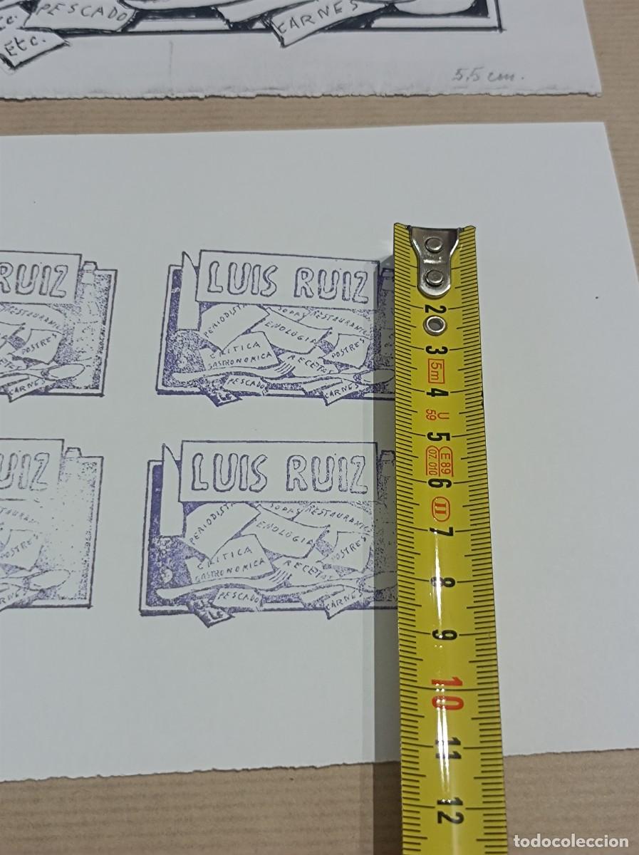 Arte: BOCETO ORIGINAL EXLIBRIS EX LIBRIS - Foto 3