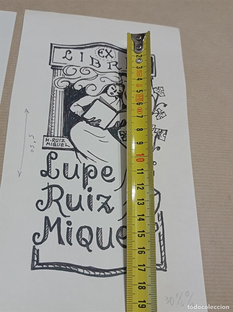 Arte: BOCETO ORIGINAL EXLIBRIS EX LIBRIS - Foto 4