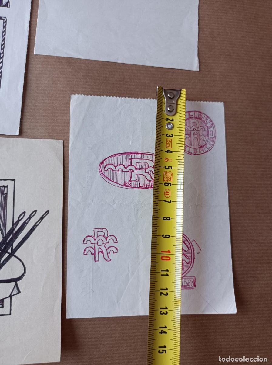 Arte: BOCETO ORIGINAL EXLIBRIS EX LIBRIS - Foto 3