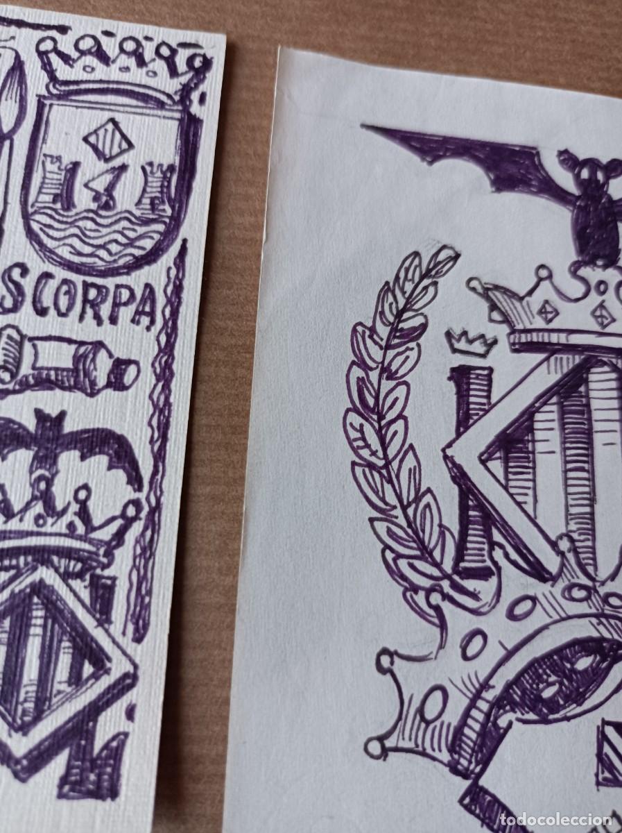 Arte: BOCETO ORIGINAL EXLIBRIS EX LIBRIS - Foto 6