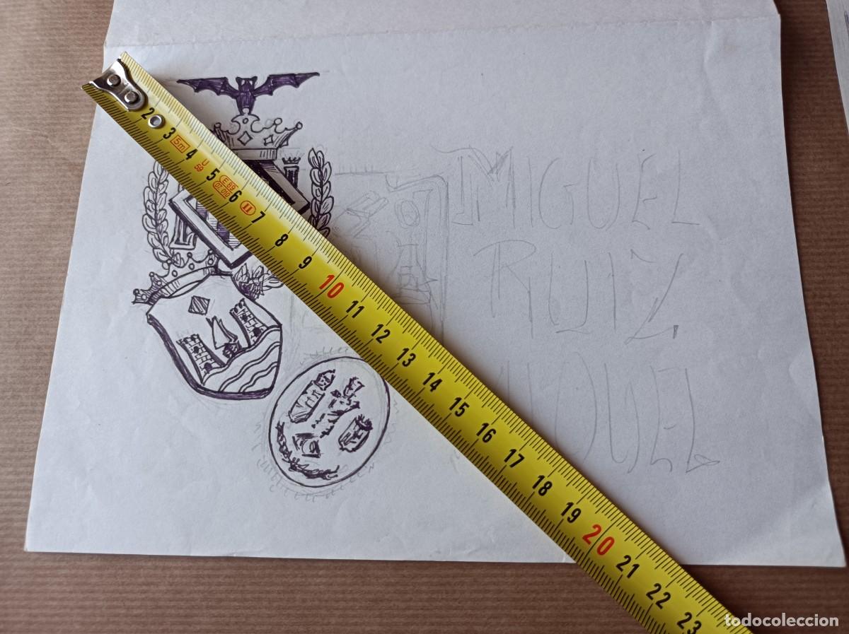 Arte: BOCETO ORIGINAL EXLIBRIS EX LIBRIS - Foto 3