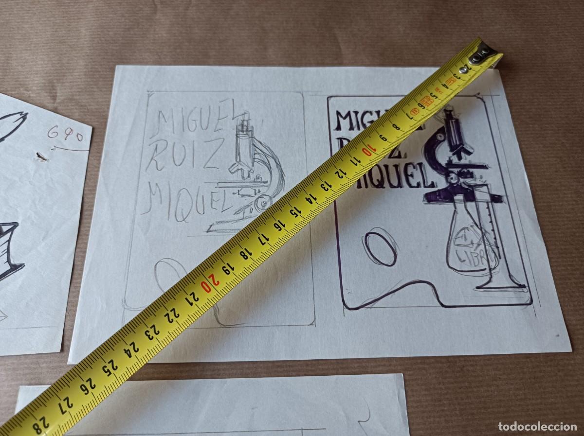 Arte: BOCETO ORIGINAL EXLIBRIS EX LIBRIS - Foto 3