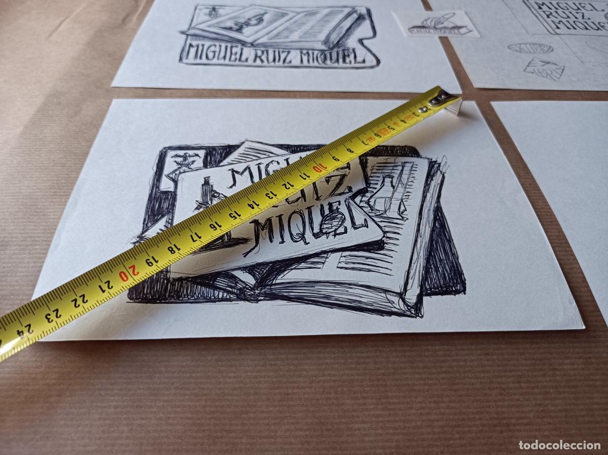 Arte: BOCETO ORIGINAL EXLIBRIS EX LIBRIS - Foto 3