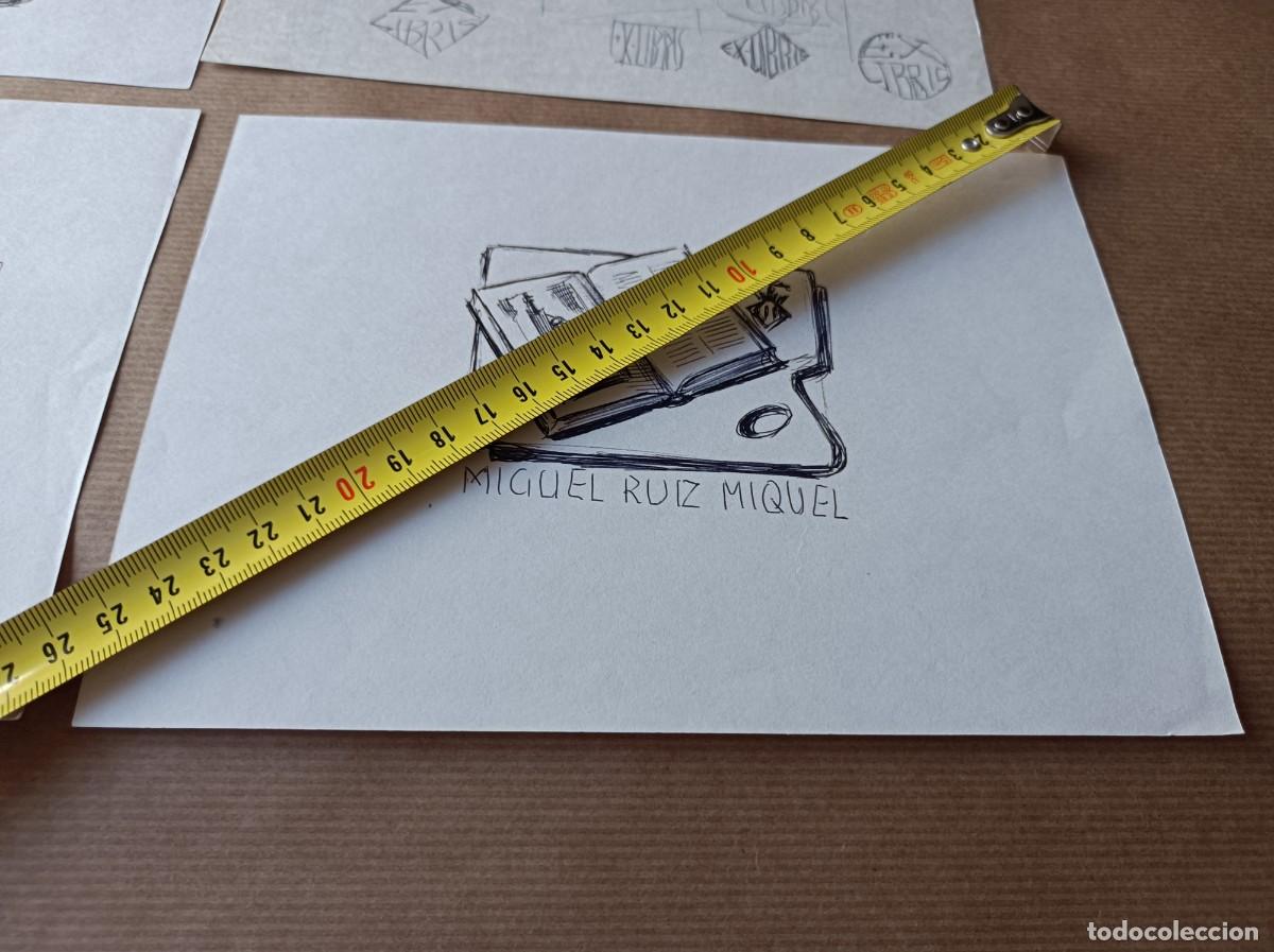 Arte: BOCETO ORIGINAL EXLIBRIS EX LIBRIS - Foto 5
