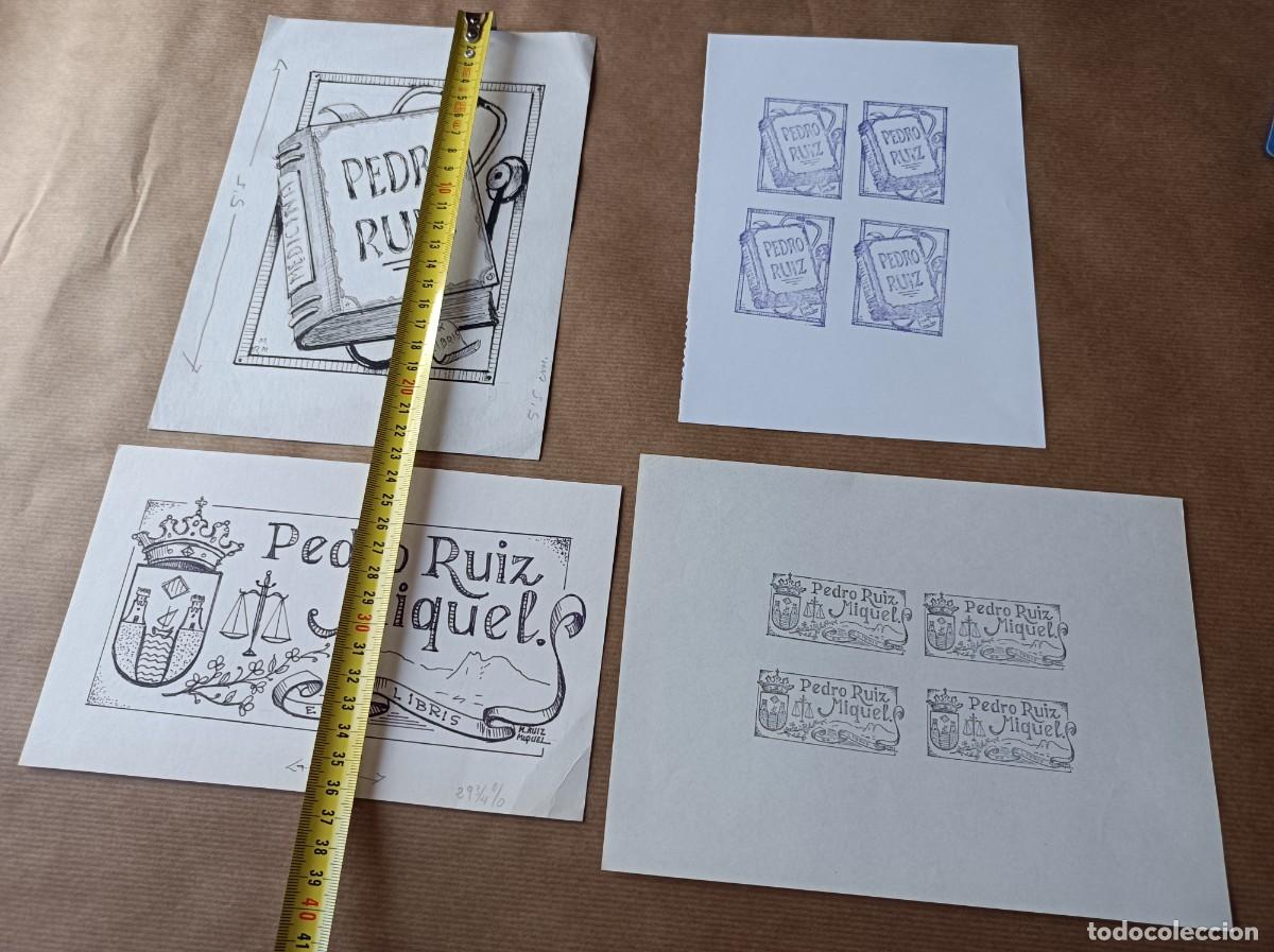 Arte: BOCETO ORIGINAL EXLIBRIS EX LIBRIS - Foto 1