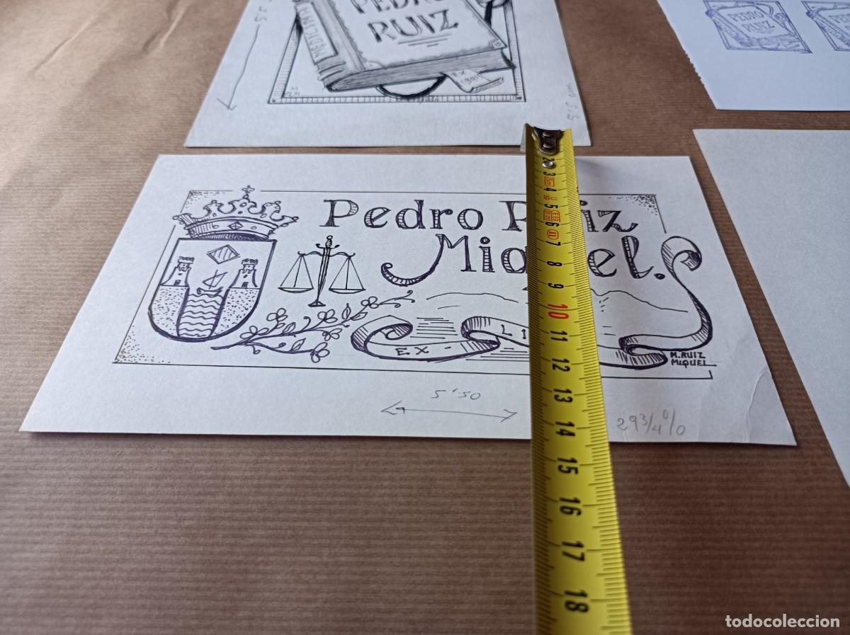 Arte: BOCETO ORIGINAL EXLIBRIS EX LIBRIS - Foto 3